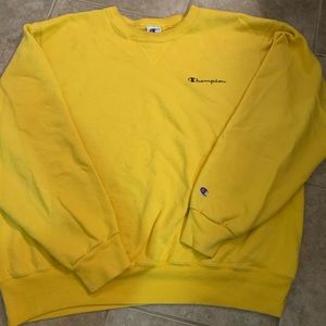 yellow champion sweatshirt